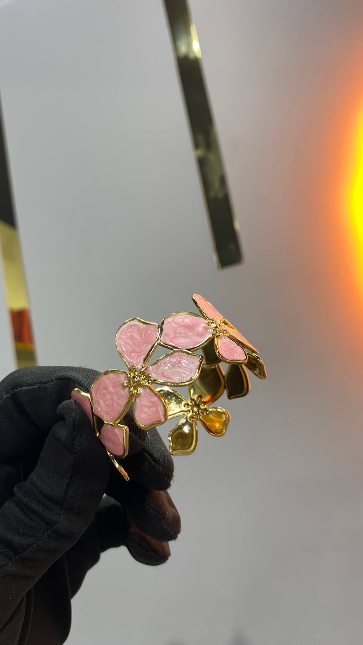 Bracelet Floral - Acier - Coloré