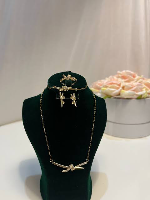Ensemble 4pcs Nœud d'Amour - Plaqué